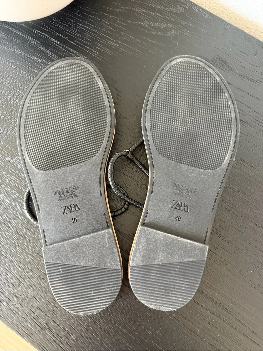 ZARA leather thong sandal flip flop - Picture 3 of 3